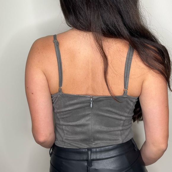 Guess suede bustier top Grey - Picture 7 of 7
